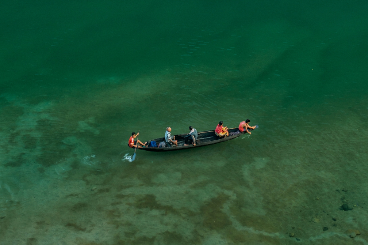 Meghalaya landscape inside state outline